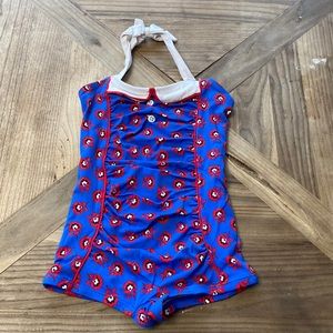 Great used vintage style bathing suit Janie and Jack 5t